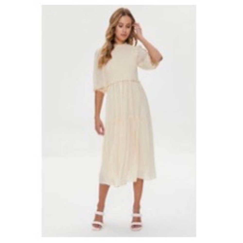 COPY - Forever 21 | Womens | Smocked Peasant-Sleeve Dress NWT | Size S